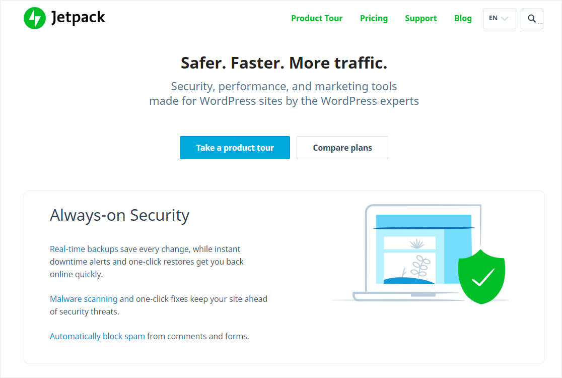 jetpack security plugin