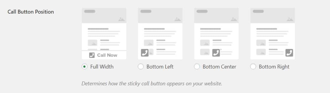 select button position