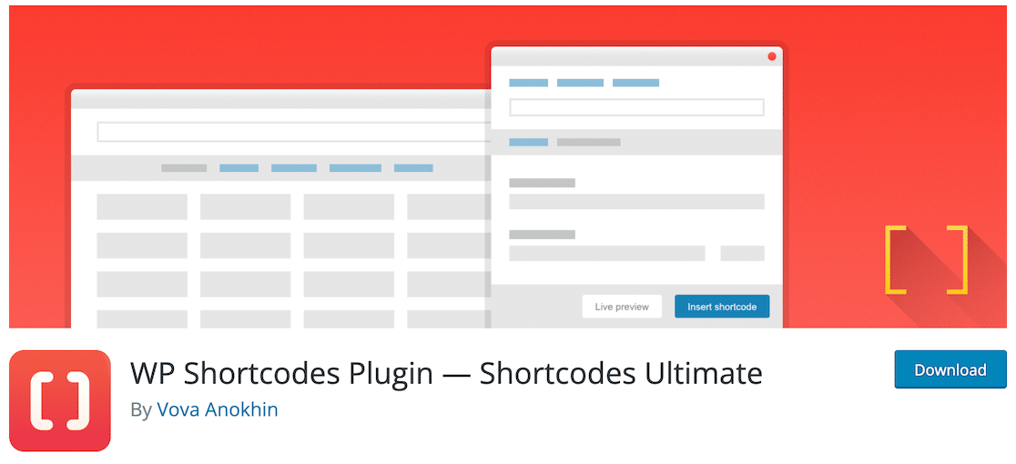 The WP Shortcodes Ultimate page in the WordPress repo