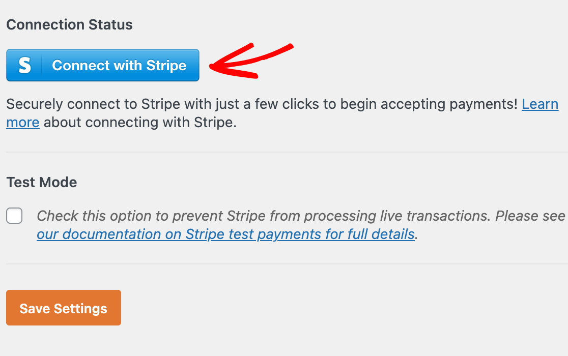 Connect with Stripe in live mode