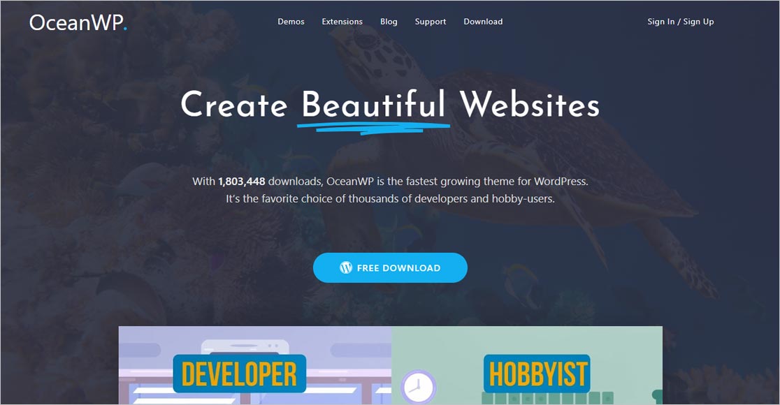 OceanWP one of the best responsive wordpress themes out there