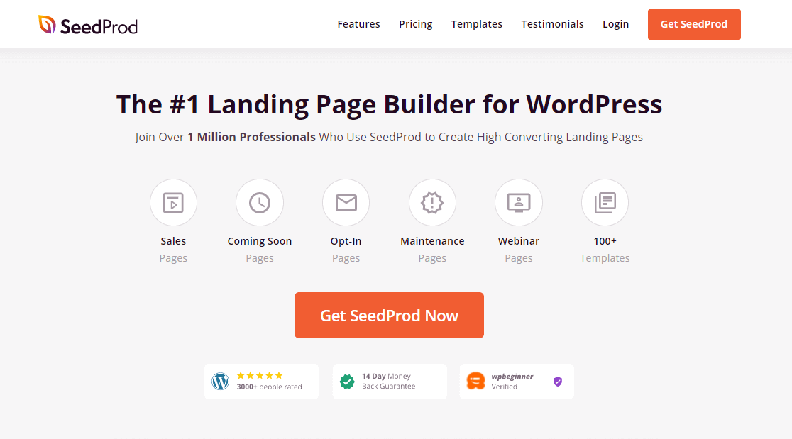 seedprod is the best landing page builder wordpress