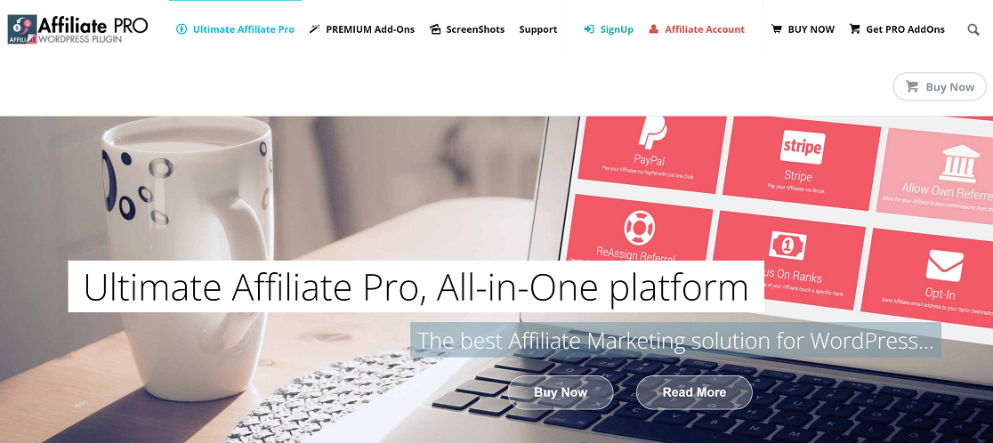 The Ultimate Affiliate Pro homepage