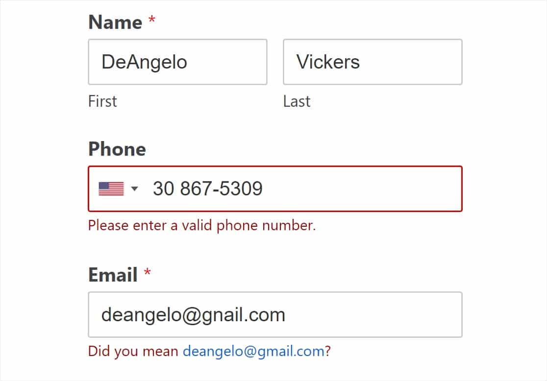 smart fields for complaints about contact forms 