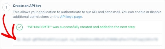 copy sendgrid api key