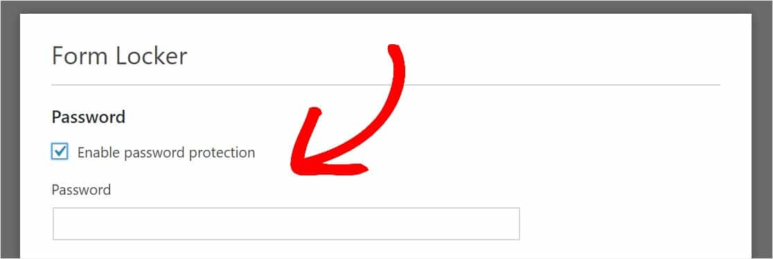 form locker password protection