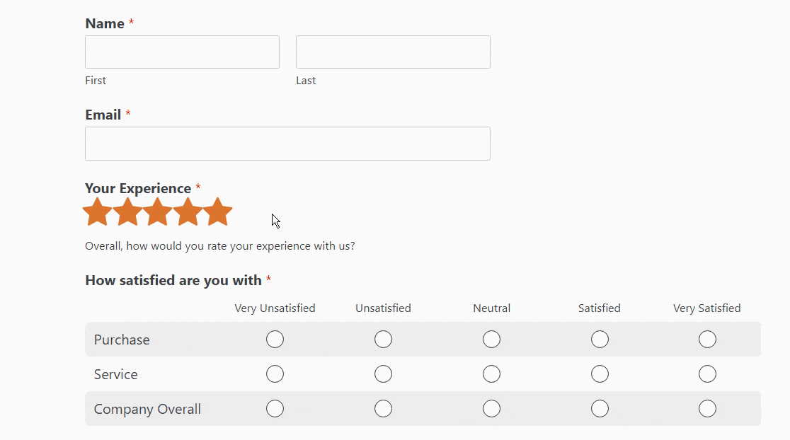 survey with conditional logic to help with complaints about online surveys