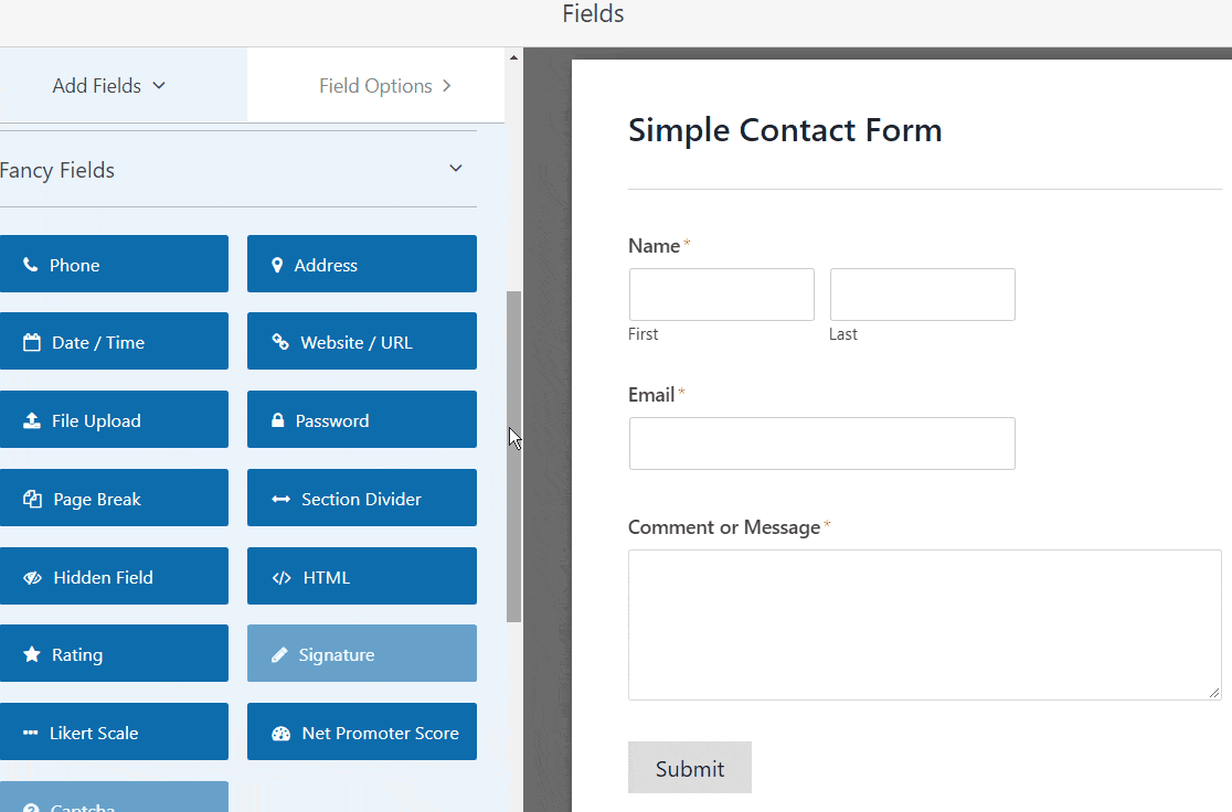 aggiungi il campo di caricamento file al modulo di contatto in wordpress