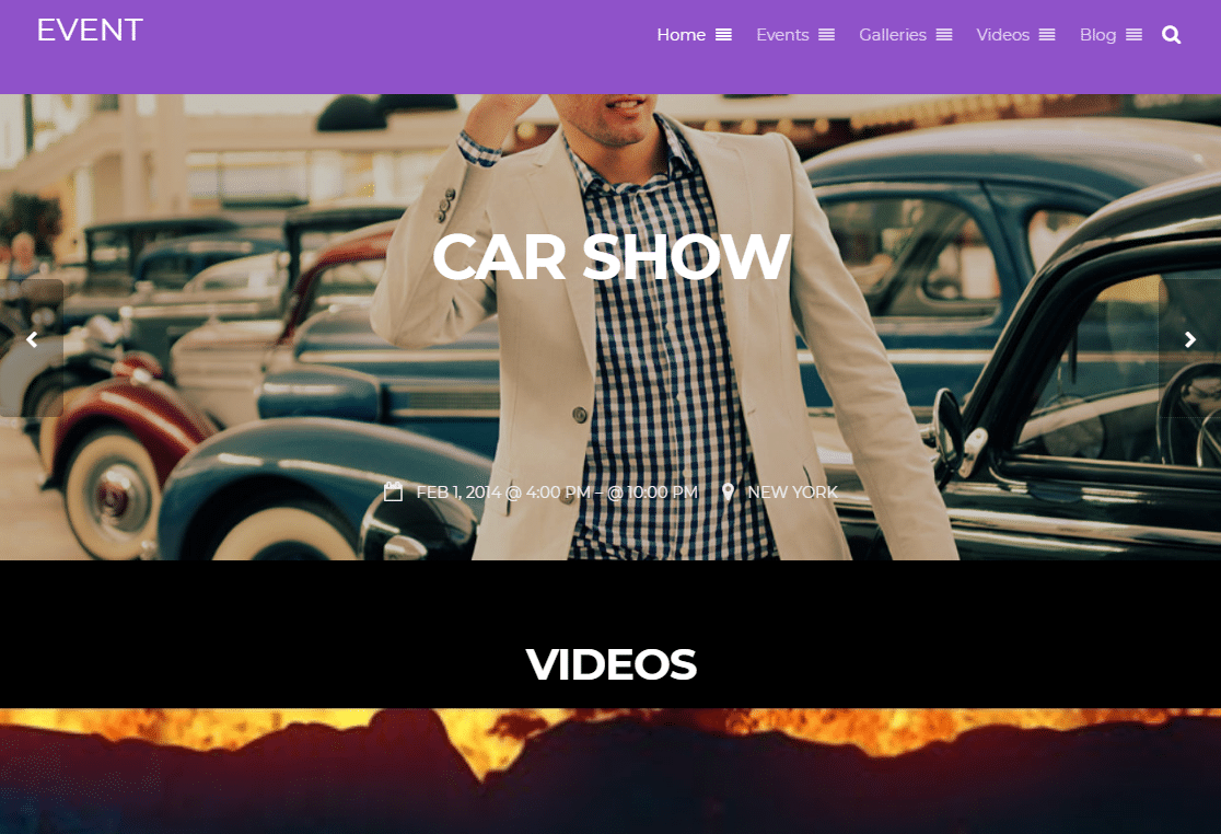 event wordpress theme