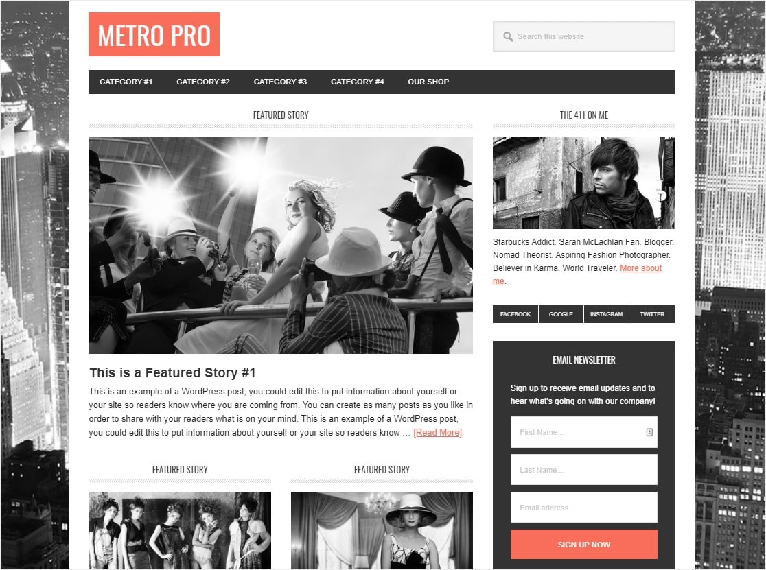 metro pro wordpress event theme