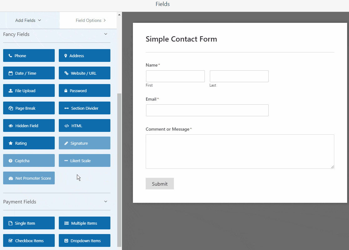 Core upload file with other form fields. Option plugin