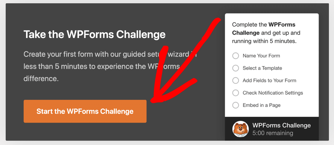 Take the WPForms challenge