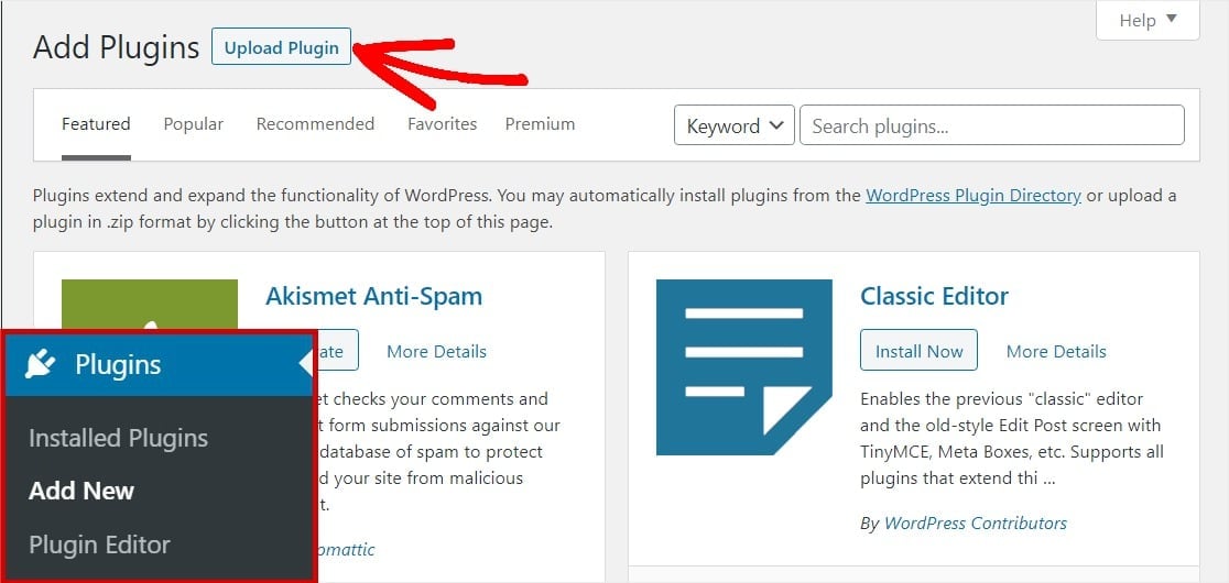 upload google analytics plugin to wordpress