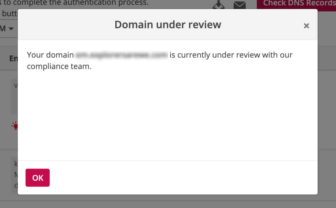 Domain-is-under-review-by-Pepipost-complance-team