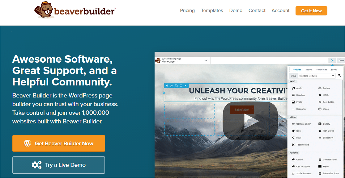 beaver builder best wordpress page builders