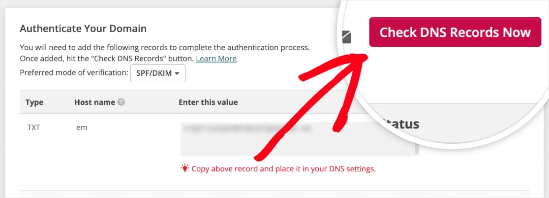 mail dns records check