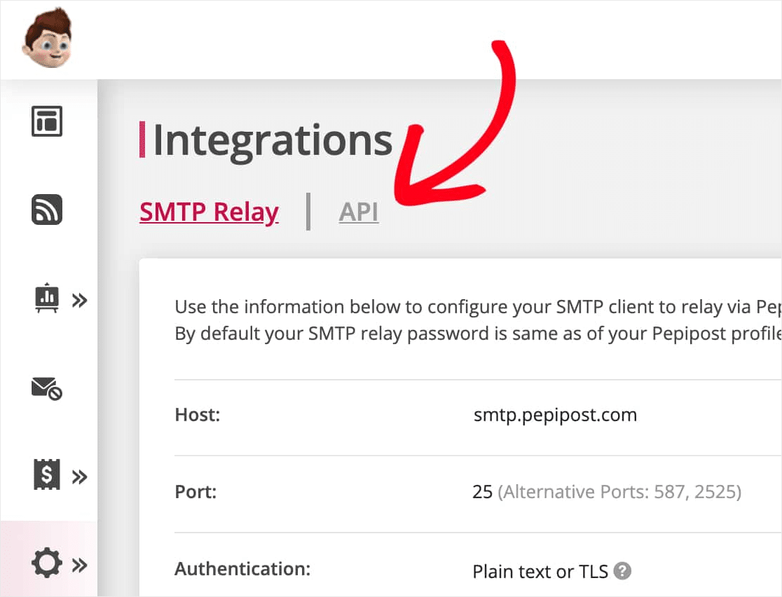 pepipost smtp integration