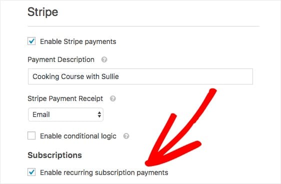 stripe enable subscriptions box