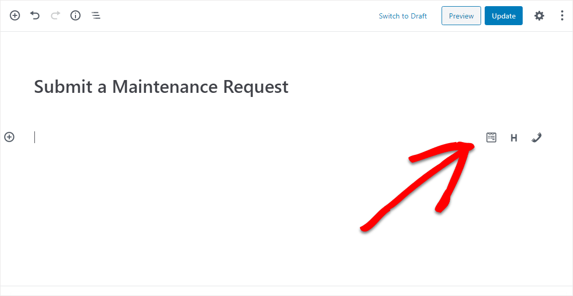 submit a work order maintenance request add to page