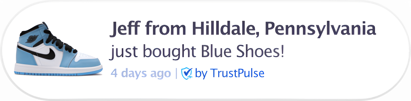 Purchase notification - TrustPulse