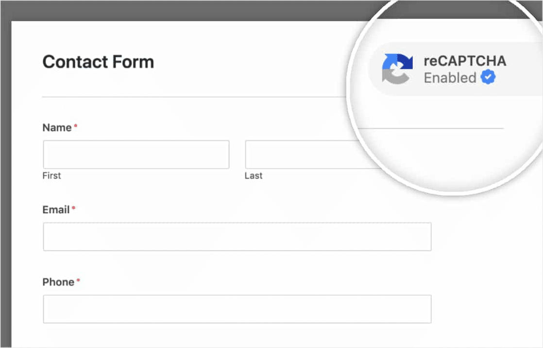 wordpress security tips to enable recaptcha on forms