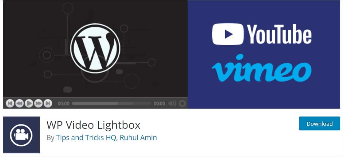 WordPress video lightbox