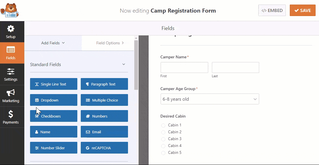 Camp Registration Form
