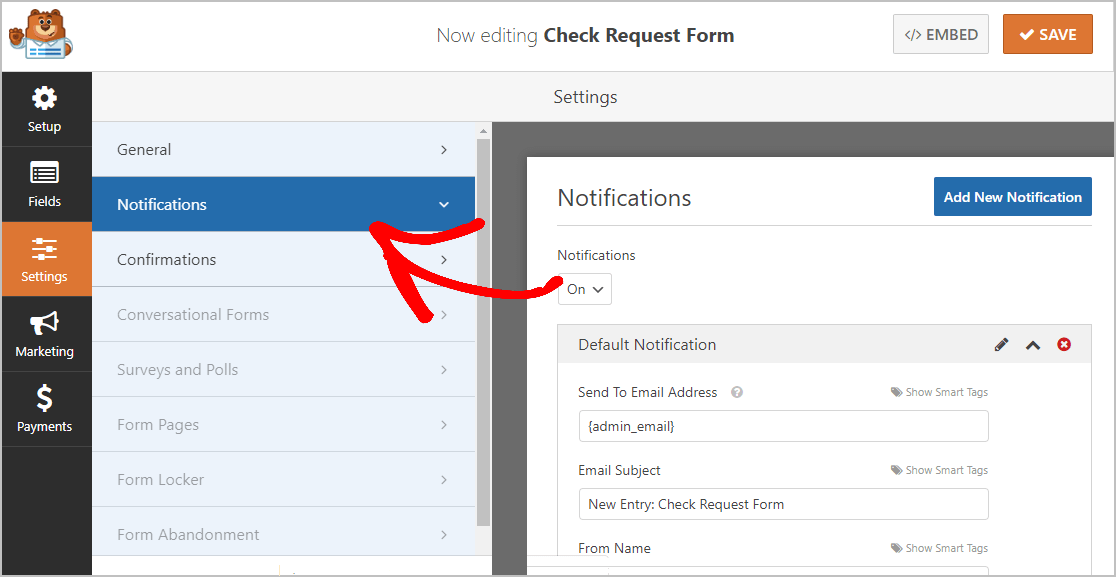 Notifications Check Request
