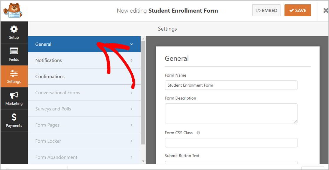 Student Enrollment Forms General