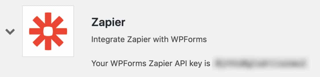 Zapier API Key For WPForms
