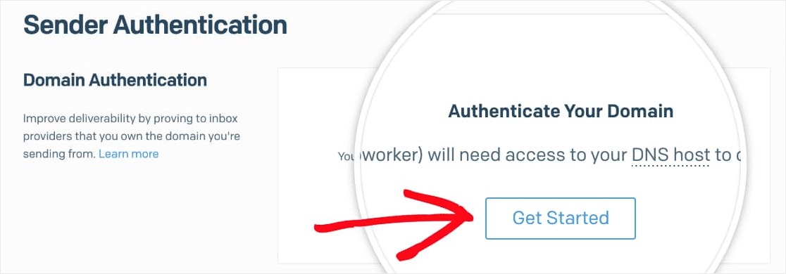click get started authenticate sendgrid domain