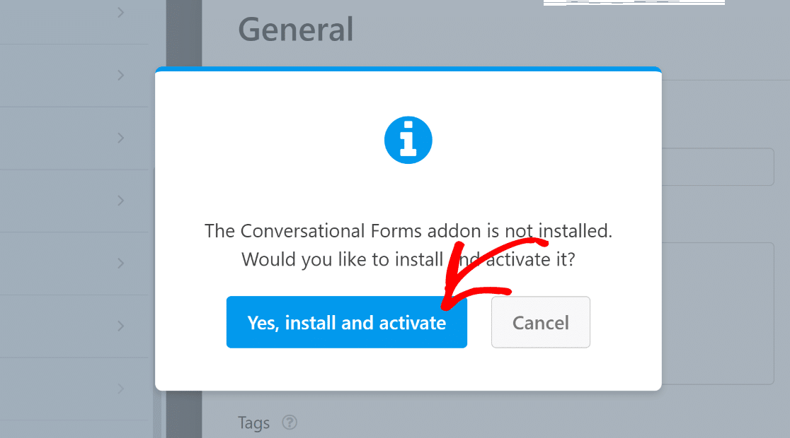 Install Conversational Forms addon