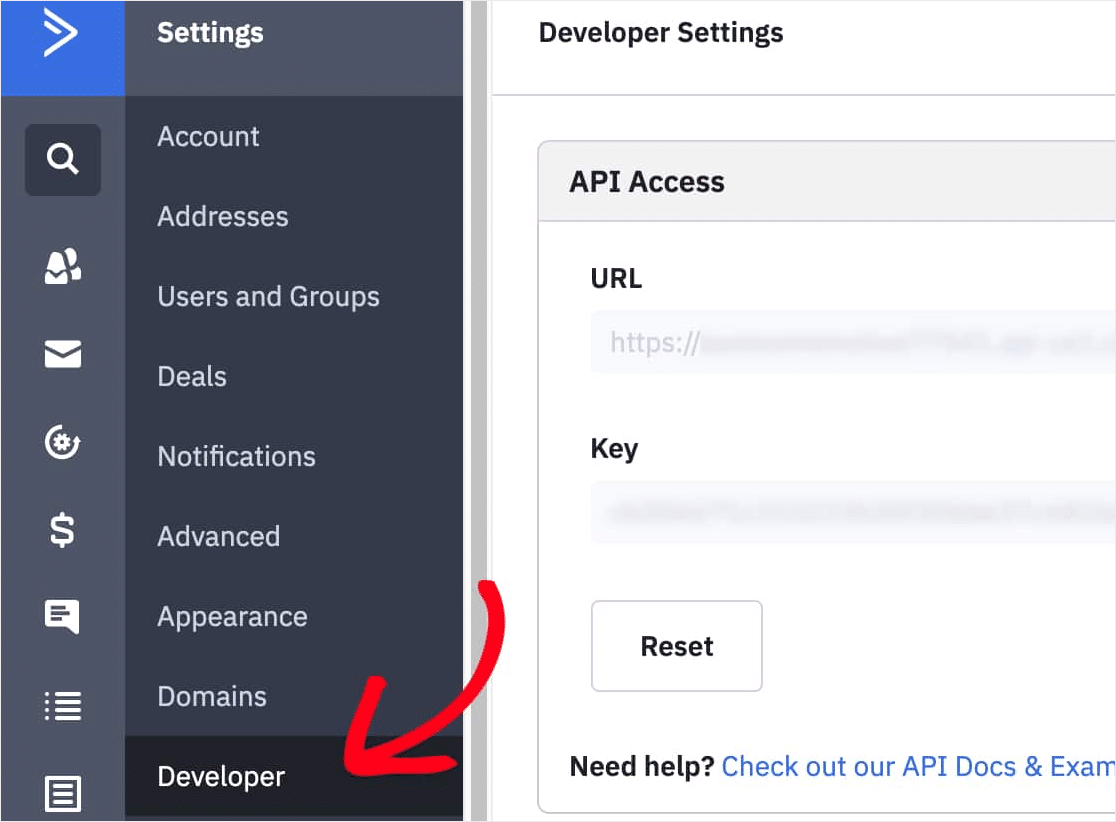 Development setting