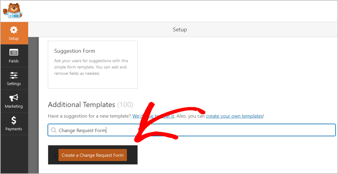 Add Change Request Form