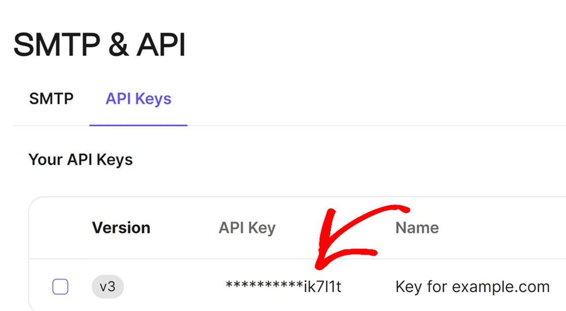 Brevo masked api key