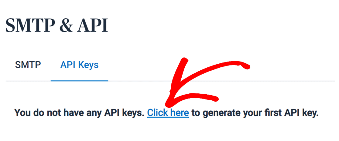 Generate API keys in Sendinblue to use with WP Mail SMTP