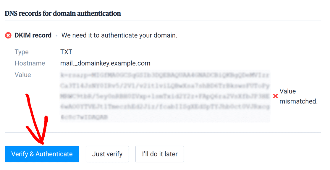 Verify and authenticate your DNS in Sendinblue