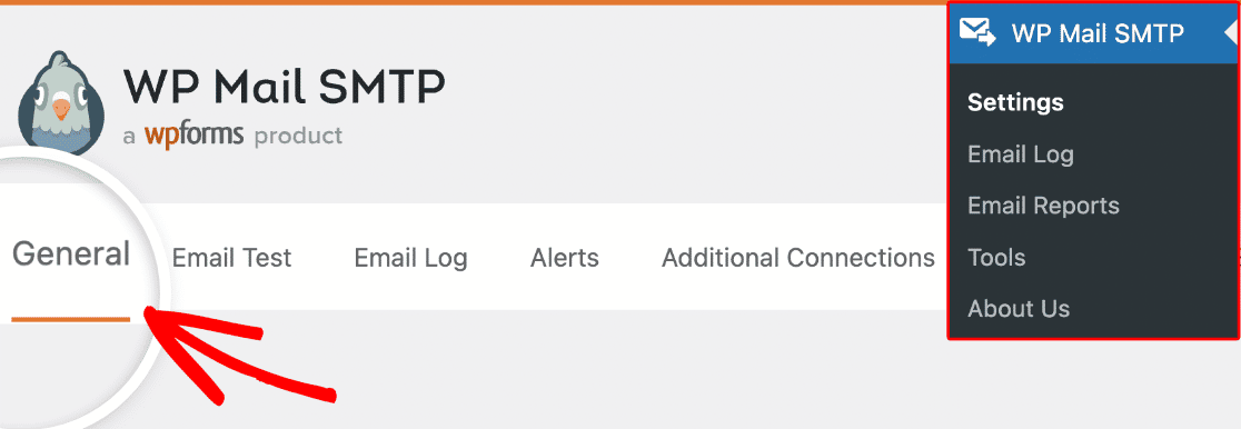 Accessing the WP Mail SMTP settings in WordPress
