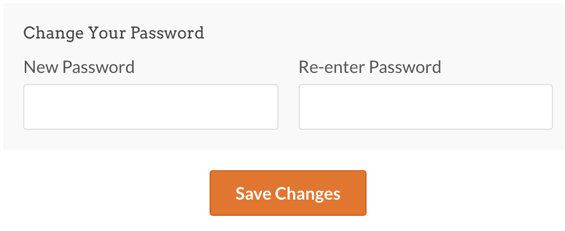 Changing your WPForms account password