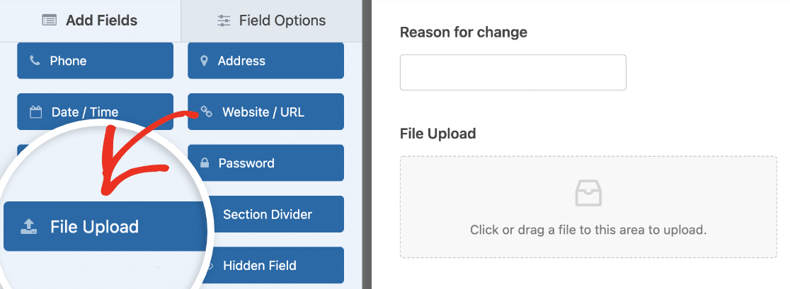 Adding a File Upload field to a form