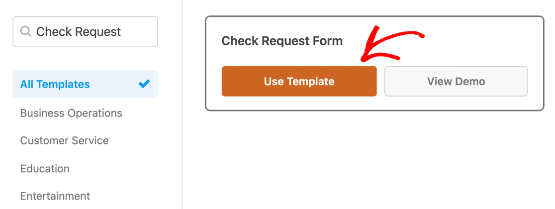 Check request form template