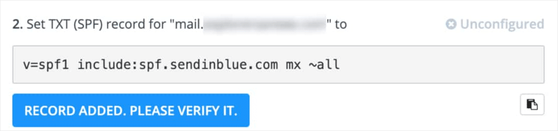 spf record sendinblue for wpmailsmtp