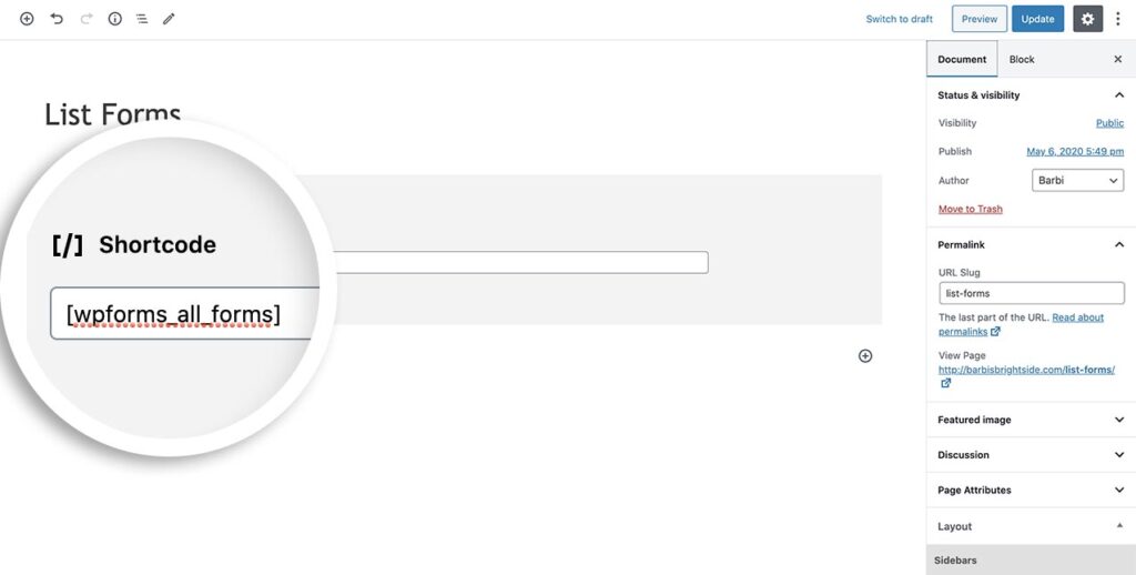 How to Display a List of WPForms Using a Shortcode