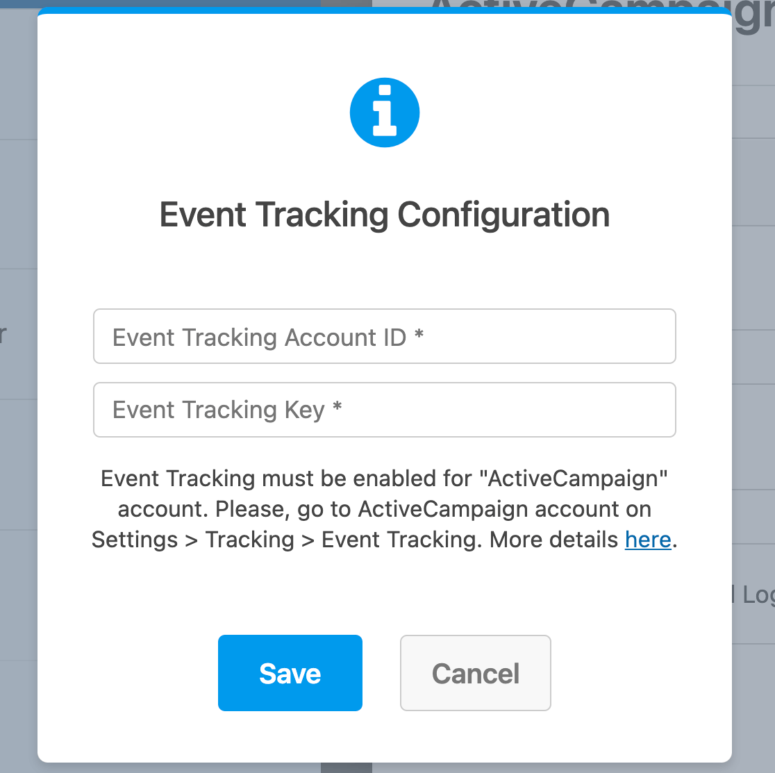 Enabling event tracking for ActiveCampaign in the form builder
