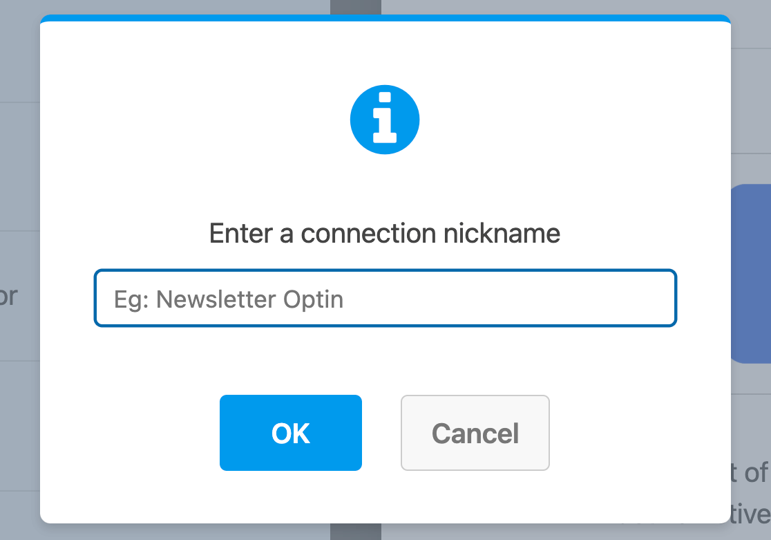 Adding a nickname for your form's ActiveCampaign connection