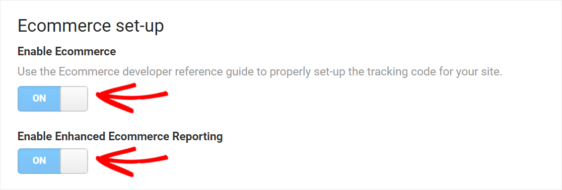 enable ecommerce tracking to set up google analytics in woocommerce