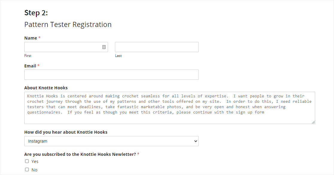 knottie hooks uses wpforms