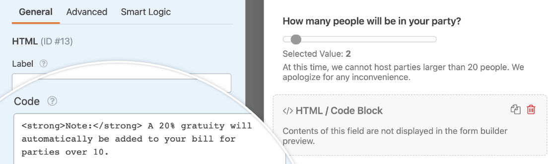 Adding text to an HTML field