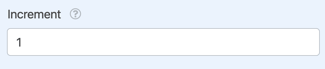 Setting the increment for a Number Slider field