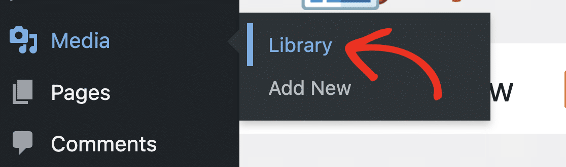 Opening the Media Library in WordPress